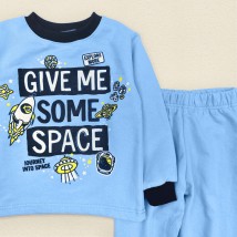 Пижама детская на начесе для мальчиков Space  Dexter`s  Голубой 303  122 см (d303-19)