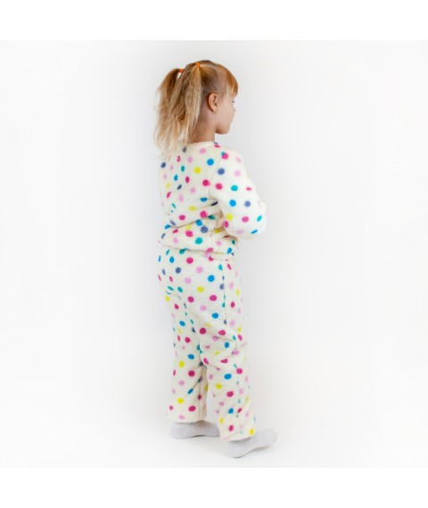 Pajamas for girls made of velsoft plush fabric Pea Dexter`s Milk; Multi-colored 412 122 cm (d412-5)