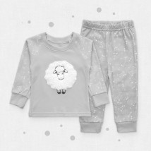 Пижама интерлок набивной пенье с аппликацией Барашек  Dexter`s  Серый 902  134 см (d902/1)