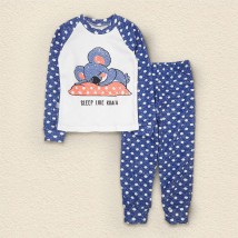 Пижама детская с принтом в горошек Коала  Dexter`s  Синий 903  134 см (d903-12-1)