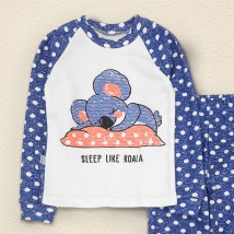 Dexter`s Koala Print Interlock Polka Dot Pajamas Blue 903 122cm (d903-12)