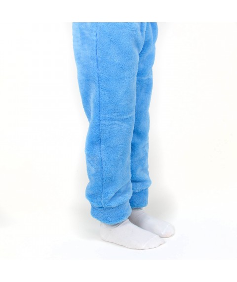 Піжама дитяча тепла із плюшу однотонна Blue  Dexter`s  Блакитний 413  134 см (d413-3)
