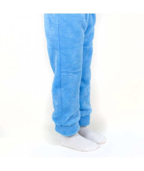 Children's warm plush pajamas, plain Blue Dexter`s Blue 413 122 cm (d413-3)