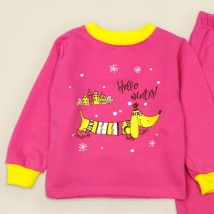 Детская пижама для девочки теплая с начесом Winter  Dexter`s  Розовый d303-17  110 см (d303-17)