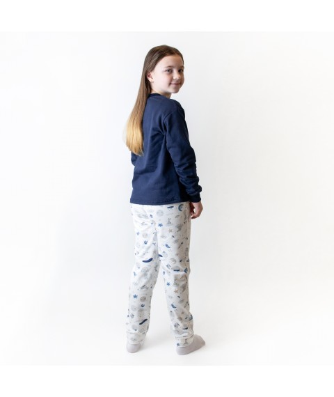 Children's pajamas Moon and back Dexter`s dark blue; Milky 303 134 cm (d303mn-bk)