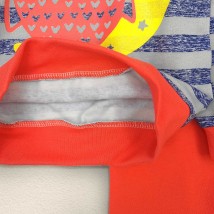 Пижама детская в полоску с начесом Good Night  Dexter`s  Красный;Синий 303  140 см (d303-15-1)