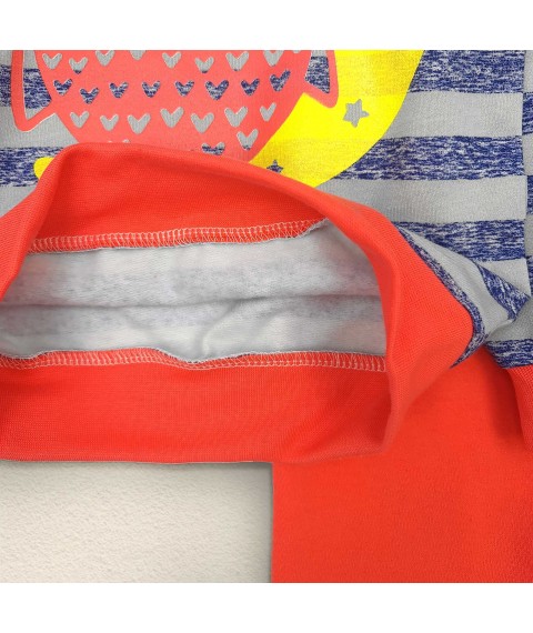 Пижама детская в полоску с начесом Good Night  Dexter`s  Красный;Синий 303  140 см (d303-15-1)