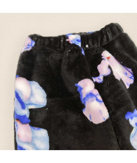 Піжама для дівчинки з теплої тканини велсофт Orchid  Dexter`s  Чорний 412  110 см (d412-4)
