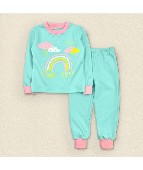Пижама детская с начесом от шести лет Rainbow  Dexter`s  Ментол d303-11-1  134 см (d303-11-1)