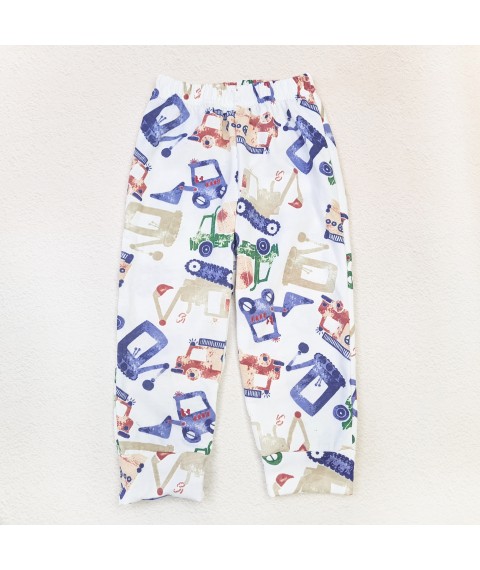 Construction Machines Dexter`s warm boy's pajamas Milk; Multi-colored 303 134 cm (d303tr-nv)