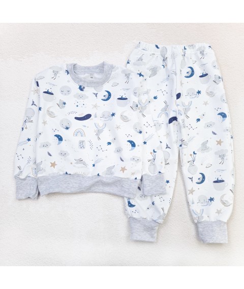 Домашняя пижама теплая Moon Bunny  Dexter`s  Молочный;Серый d303мс-з-ср  122 см (d303мс-з-ср)