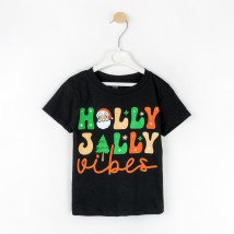 Пижама детская с новогодним принтом Holly Jolly  Dexter`s  Черный; Красный d103-60  110 см (d103-60)