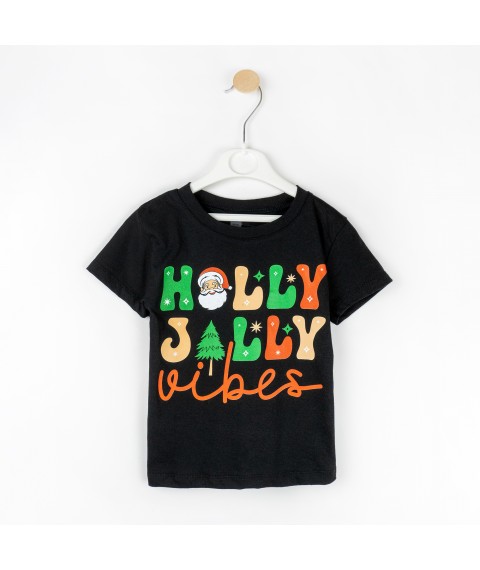 Піжама дитяча з новорічним принтом Holly Jolly  Dexter`s  Чорний; Червоний d103-60  110 см (d103-60)