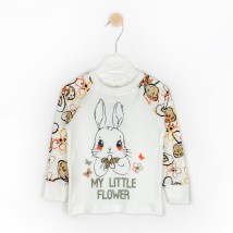 Пижама для девочек с принтом зайчика My little flower  Dexter`s  Молочный 935211  134 см (935211)