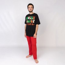 Пижама мужская с новогодним принтом Holly Jolly  Dexter`s  Черный, Красный d1003-60  L (d1003-60)