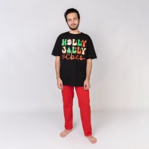 Пижама мужская с новогодним принтом Holly Jolly  Dexter`s  Черный, Красный d1003-60  L (d1003-60)