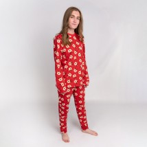 Пижама женская новогодняя с начесом с оленями Deer  Dexter`s  Красный d3004-59  M (d3004-59)