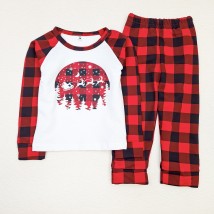 Warm children's pajamas Christmas Dexter`s Red; White d303-22 98 cm (d303-22)