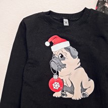 Піжама дитяча з начісом Christmas pug  Dexter`s  Чорний;Червоний d303мпс-чн   98 см (d303мпс-чн )