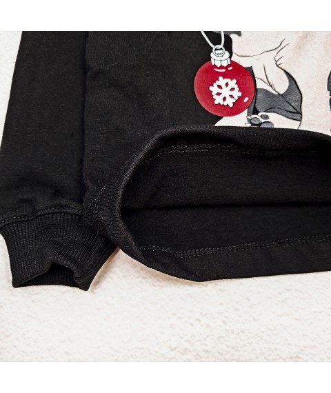 Пижама детская с начесом Christmas pug  Dexter`s  Черный;Красный d303мпс-чн   110 см (d303мпс-чн )