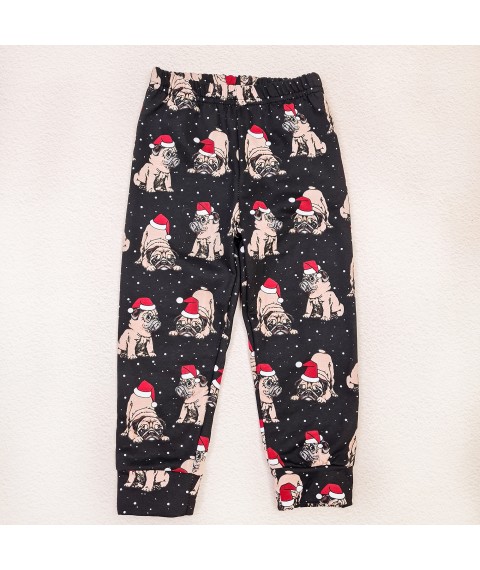 Christmas pug Dexter`s children's pajamas Black; Red d303mps-chn 98 cm (d303mps-chn )