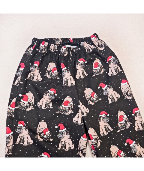 Пижама детская с начесом Christmas pug  Dexter`s  Черный;Красный d303мпс-чн   98 см (d303мпс-чн )
