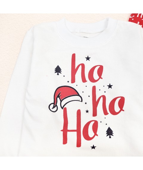 Піжама дитяча з начосом зі святковим принтом Christmas Ho ho  Dexter`s  Червоний;Білий d303-20  98 см (d303-20)