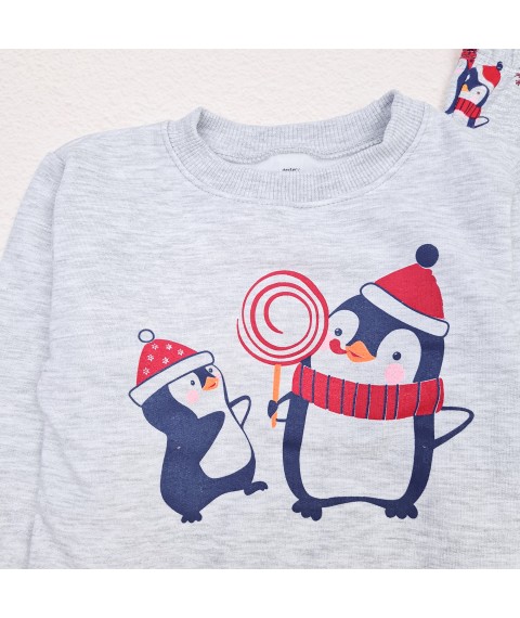 Children's pajamas Christmas penguin Dexter`s Gray d303-21 98 cm (d303-21)