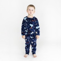 Pajamas for boys made of velsoft Space Dexter`s Black 413 110 cm (d413-1)