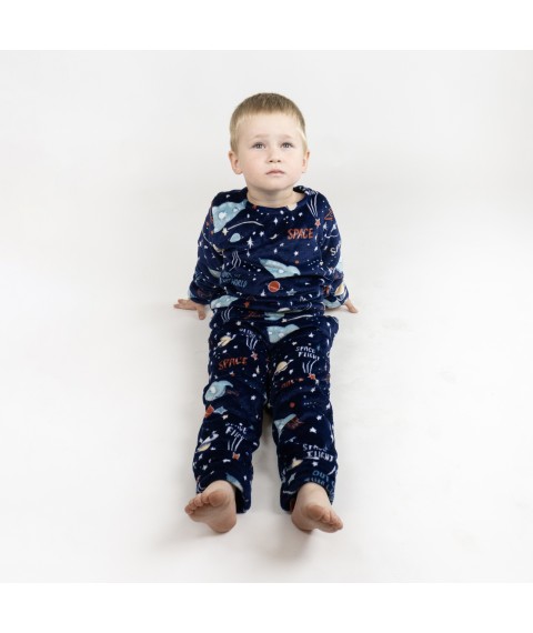Піжама для хлопчика з велсофту Space  Dexter`s  Чорний d413-1  110 см (d413-1)