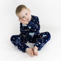Pajamas for boys made of velsoft Space Dexter`s Black 413 110 cm (d413-1)