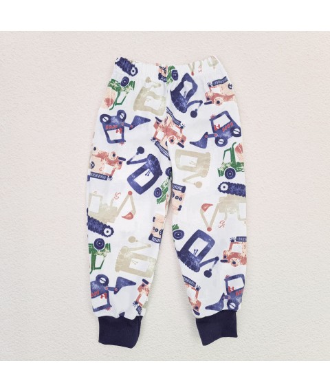 Construction Machines Dexter`s footer pajamas for sleep Dark blue; Milky 303 134 cm (d303tr)