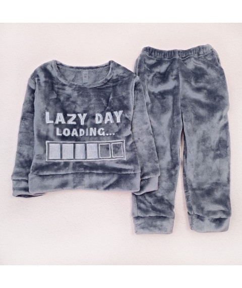 Серая пижама велсофт Lazy Day  Dexter`s  Серый d424лд-ср  98 см (d424лд-ср)