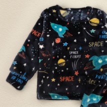 Pajamas for boys made of velsoft Space Dexter`s Black 413 110 cm (d413-1)