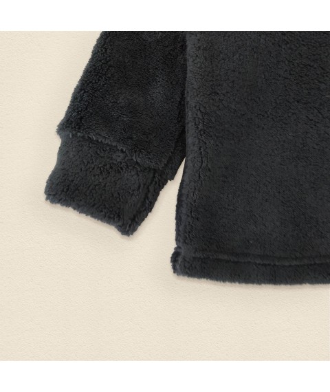 Дитяча тепла та пухнаста піжама з тканини велсофт Asphalt  Dexter`s  Сірий 413  110 см (d413-2)