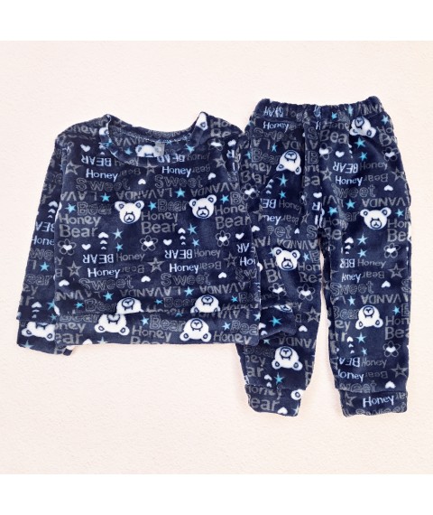 Пижама для мальчика теплая Bear  Dexter`s  Темно-синий d423гн-мш  140 см (d423гн-мш)