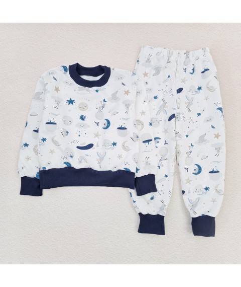 Пижама с начесом Moon Bunny  Dexter`s  Темно-синий;Молочный d303мс-з  134 см (d303мс-з)