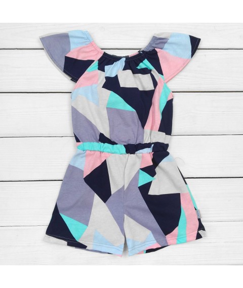 Abstract Dexter`s Pink; Dark blue d182ab 122 cm (d182ab) baby dress-overalls