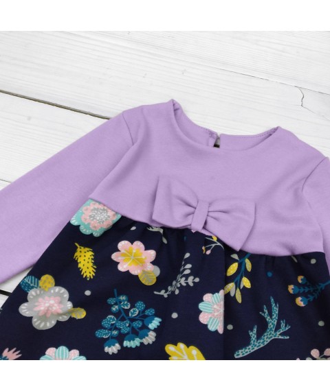 Детское нарядное платье Цветок фиолетового цвета  Malena  Фиолетовый;Синий 21-34  74 см (21-34лв)