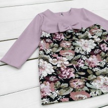 Детское нарядное платье Цветок серо-розового цвета  Malena  Розовый;Серый 21-34  92 см (21-34кч)