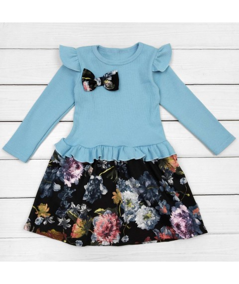 Daniel Dexter`s Children's dress with wings and a bow Blue; Dark blue 18-01 98 cm (d18-01gb)