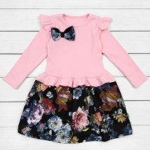 Daniel Dexter`s children's dress with a bow Pink; Dark blue 18-01 98 cm (d18-01rv)