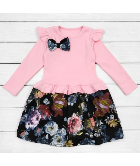 Daniel Dexter`s children's dress with a bow Pink; Dark blue 18-01 122 cm (d18-01rv)