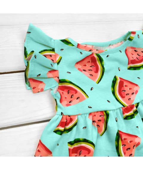 Children's dress with a bright print of Watermelons Dexter`s Menthol; Red d123a-gb 122 cm (d123a-gb)