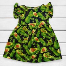 Платье детское с ярким принтом Авокадо  Dexter`s  Зеленый d123ав-зл  110 см (d123ав-зл)