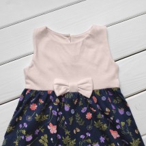 Летнее детское платье с бантиком  Malena  Розовый;Синий 136тм  80 см (136тм)