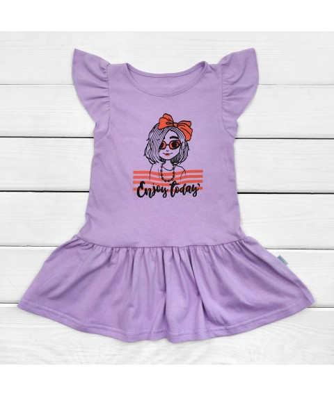 Enjoy today dress for a child with short sleeves Dexter`s Violet 142 98 cm (d142et-lv)