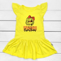 Children's dress with short sleeves Enjoy today Dexter`s Yellow 142 86 cm (d142et-w)