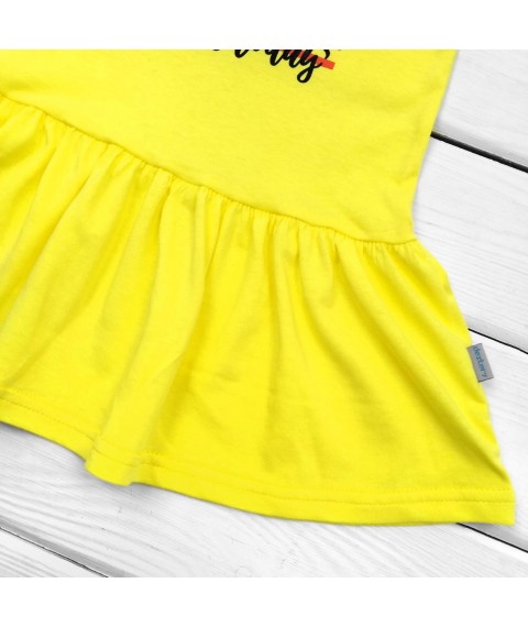 Children's dress with short sleeves Enjoy today Dexter`s Yellow 142 122 cm (d142et-w)