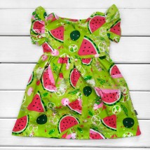 Children's summer dress Juicy watermelon Dexter`s Green; Pink d123ar-nv 122 cm (d123ar-nv)